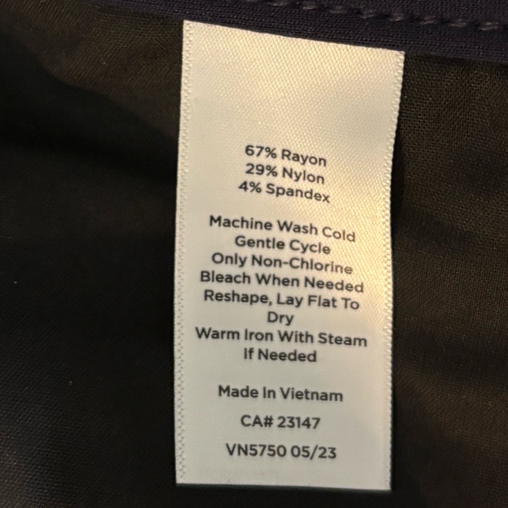 NWT Ponte Knit Pants Navy Stretch Slim Ankle - Picture 10 of 10